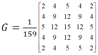 5x5 Gauss-Kernel